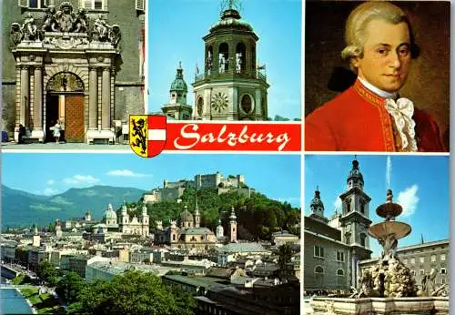 52662 - Salzburg - Salzburg , Mozart , Mehrbildkarte - nicht gelaufen