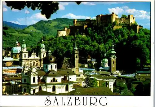 52665 - Salzburg - Salzburg , Blick auf die Altstadt vom Mönchsberg - gelaufen 1992