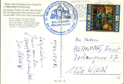 52678 - Salzburg - Oberndorf , Stille Nacht Gedächtnis Kapelle - gelaufen 1984