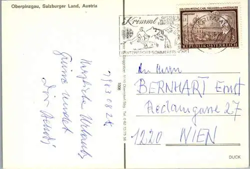 52681 - Salzburg - Oberpinzgau , Wanderkarte , Wandersafari - gelaufen 1983