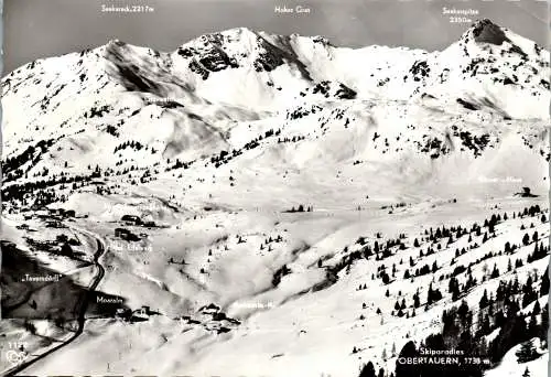 52683 - Salzburg - Obertauern , Ski , Winter , Tauerndörfl , Moaralm , Bohemia Hütte , Hotel Edelweiß - gel. 1964