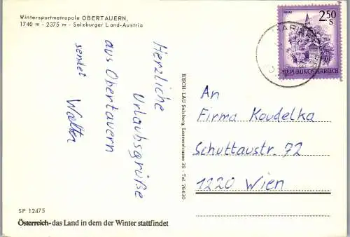 52687 - Salzburg - Obertauern , Ski , Winter , Mehrbildkarte - gelaufen 1981