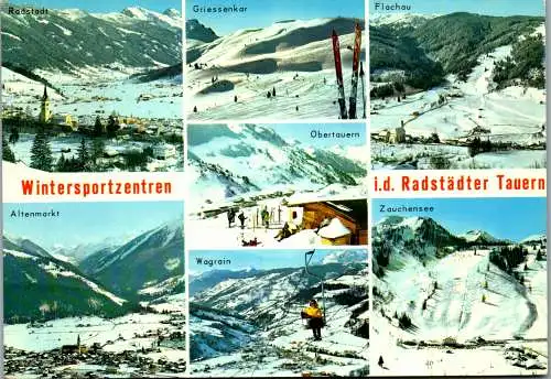 52728 - Salzburg - Radstadt , Radstädter Tauern , Mehrbildkarte , Winter - gelaufen 1968