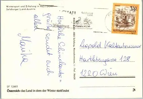 52734 - Salzburg - Reitdorf , Winter , Ski , Mehrbildkarte - gelaufen 1981