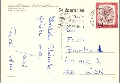 52740 - Salzburg - Reitdorf , Winter , Ski , Panorama - gelaufen 1977