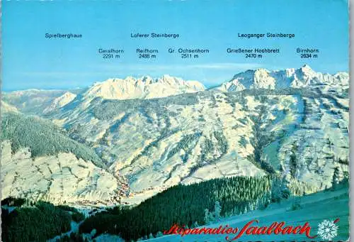 52750 - Salzburg - Saalbach , Panorama - gelaufen 1974