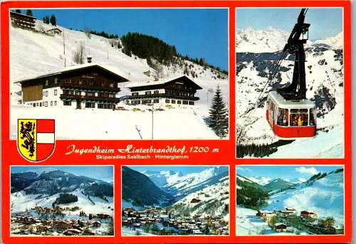 52755 - Salzburg - Saalbach Hinterglemm , Jugendheim Hinterbrandhof , J. Bründlinger , Mehrbildkarte - gel. 1987