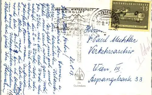 52760 - Salzburg - Saalfelden , mit Steinernen Meer , Panorama - gelaufen 1957