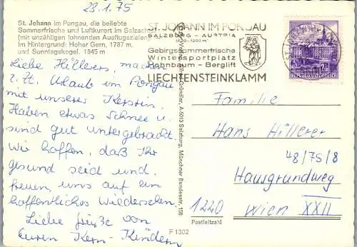 52767 - Salzburg - St. Johann , im Pongau , Hoher Gern , Sonntagskogel - gelaufen 1975