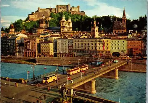 52781 - Salzburg - Salzburg , Staatsbrücke und Altstadt - nicht gelaufen