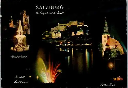 52790 - Salzburg - Salzburg , bei Nacht - gelaufen