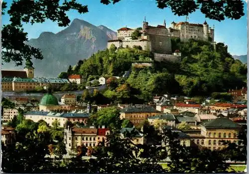 52797 - Salzburg - Salzburg , Altstadt mit Untersberg - gelaufen 1967