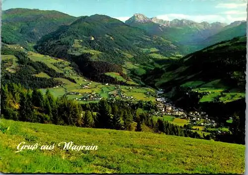 52806 - Salzburg - Wagrein , Panorama gegen Kleinarltal mit Ennskraxe , Pongau - gelaufen 1970