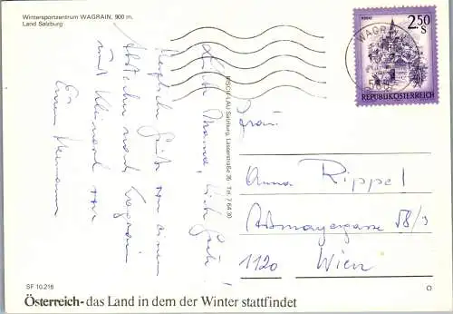 52810 - Salzburg - Wagrein , Ortsansicht , VW Käfer , Winter - gelaufen