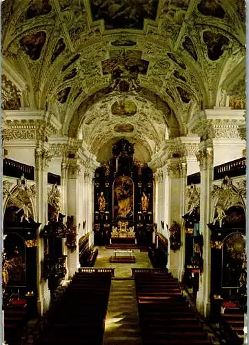 52812 - Oberösterreich - Waldhausen , Innenraum der ehemaligen Stiftskirche - gelaufen 1982