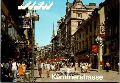 52823 - Wien - Wien , Kärntnerstraße mit Stephansdom - nicht gelaufen