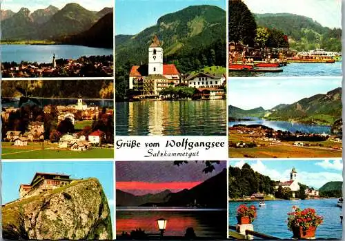 52829 - Salzburg - Wolfgangsee , Mehrbildkarte - gelaufen