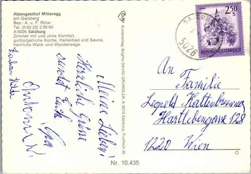 52836 - Salzburg - Salzburg , Gasthof Mitteregg am Gaisberg , A. u. F. Rihar - gelaufen 1979