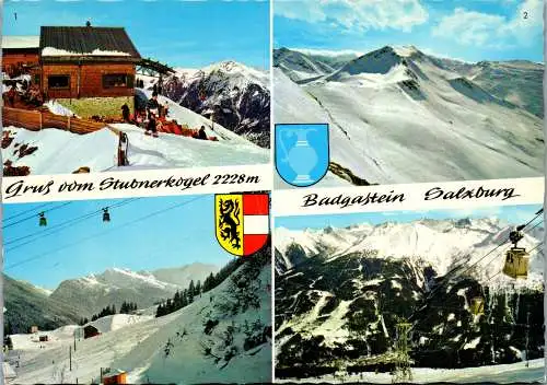 52849 - Salzburg - Bad Gastein , Stubnerkogel , Mehrbildkarte - gelaufen 1983