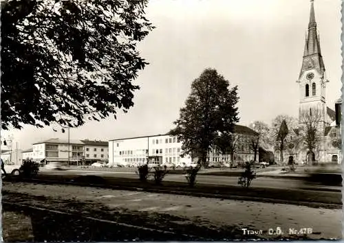 52871 - Oberösterreich - Traun , Gemeindeamt , Kaufhaus - gelaufen 1970