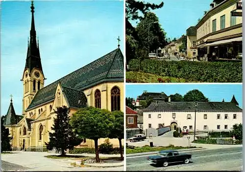 52873 - Oberösterreich - Traun , Pfarrkirche , Bahnhofstraße - gelaufen 1970