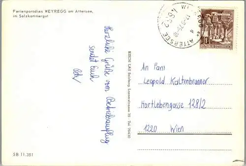 52902 - Oberösterreich - Weyregg , am Attersee , Mehrbildkarte - gelaufen 1975