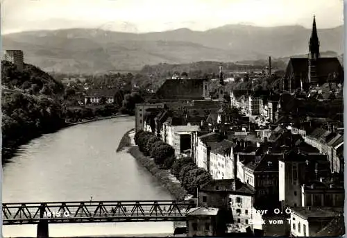 52908 - Oberösterreich - Steyr , Blick vom Tabor - gelaufen