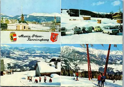 52930 - Salzburg - Mariapfarr , Fanningberg , Winter , Ski , VW Käfer - gelaufen 1977