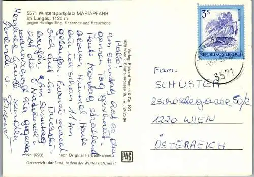 52940 - Salzburg - Mariapfarr , Lungau , gegen Hochgolling , Kasereck und Kreuzhöhe - gelaufen 1982