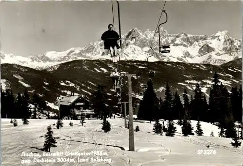 52954 - Salzburg - Flachau , Sessellift Grießenkar geg. Dachstein , Winter , Ski - gelaufen 1968