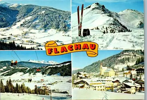 52955 - Salzburg - Flachau , Pongau , Winter , Ski , Mehrbildkarte - gelaufen 1980