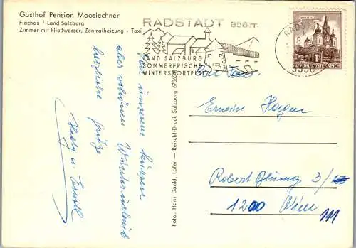 52957 - Salzburg - Flachau , Gasthof Pension Mooslechner - gelaufen 1966