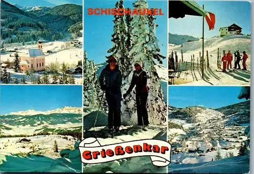 52976 - Salzburg - Flachau , Griessenkar , Mehrbildkarte - gelaufen 1984