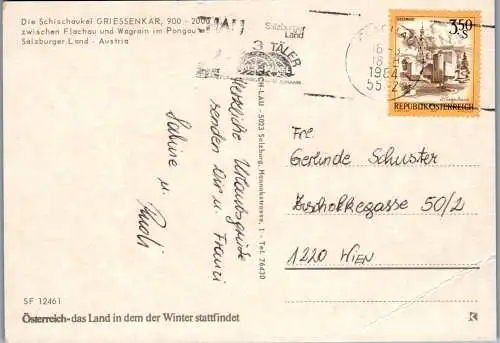 52976 - Salzburg - Flachau , Griessenkar , Mehrbildkarte - gelaufen 1984