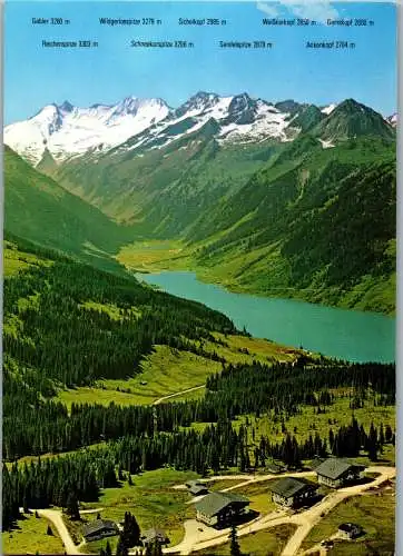 52979 - Salzburg - Königsleiten , Almdorf am Gerlospaß , Blick auf Durlaßboden Stausee - gelaufen 1983