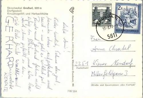 52982 - Salzburg - Grossarl , Dorfgastein , Kreuzkogellift u. Harbachhütte - gelaufen 1977