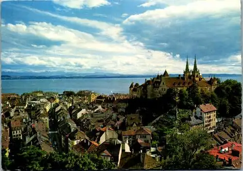 52995 - Schweiz - Neuchatel , Vue generale et les Alpes - nicht gelaufen