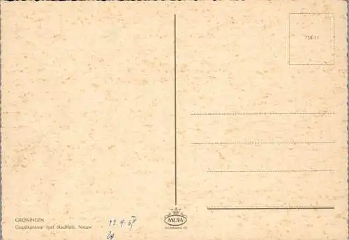 52999 - Niederlande - Groningen , Goudkantoor met Stadthuis , Nieuw - nicht gelaufen