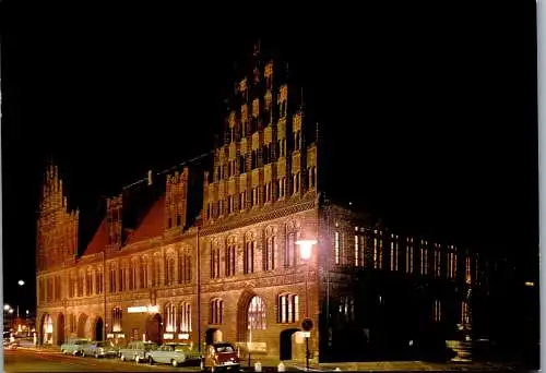 53014 - Deutschland - Hannover , Das Alte Rathaus bei Nacht - nicht gelaufen