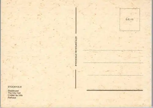 53028 - Schweden - Stockholm , Stadshuset , Schiff , Ship Lisbeth - nicht gelaufen