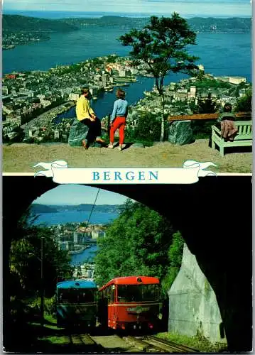 53038 - Norwegen - Bergen , View , Railway Floybanen - nicht gelaufen