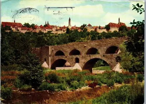 53040 - Deutschland - Rothenburg ob der Tauber , Doppelbrücke - gelaufen 1982