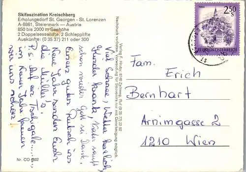 53101 - Steiermark - Kreischberg , St. Georgen , St. Lorenzen , Ski , Mehrbildkarte - gelaufen