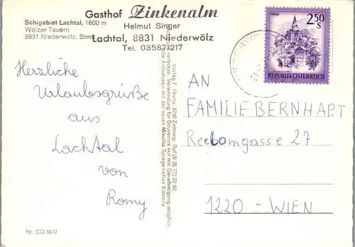 53105 - Steiermark - Niederwölz , Schigebiet Lachtal , Wölzer Tauern - gelaufen 1979