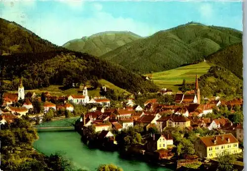 53116 - Steiermark - Leoben , Panorama - gelaufen 1968