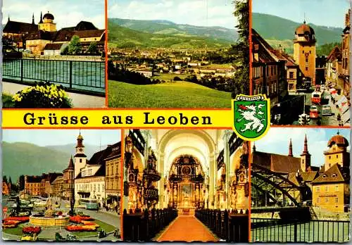 53117 - Steiermark - Leoben , Mehrbildkarte - gelaufen 1977