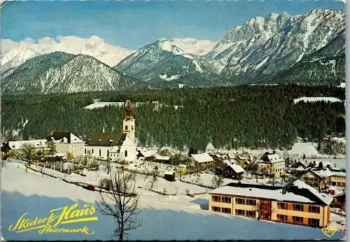 53138 - Steiermark - Haus , Winter , Panorama , Dachstein Gruppe - gelaufen 1973