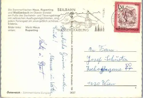 53139 - Steiermark - Haus , im Ennstal , Ruperting , Weißenbach , Bodensee , Mehrbildkarte - gelaufen 1976