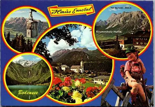 53140 - Steiermark - Haus , im Ennstal , Bodensee , Krummholzhütte , Mehrbildkarte - gelaufen 1977