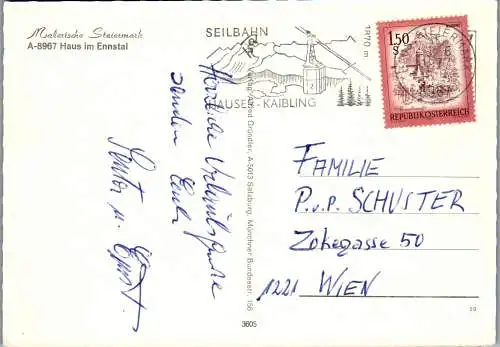 53140 - Steiermark - Haus , im Ennstal , Bodensee , Krummholzhütte , Mehrbildkarte - gelaufen 1977